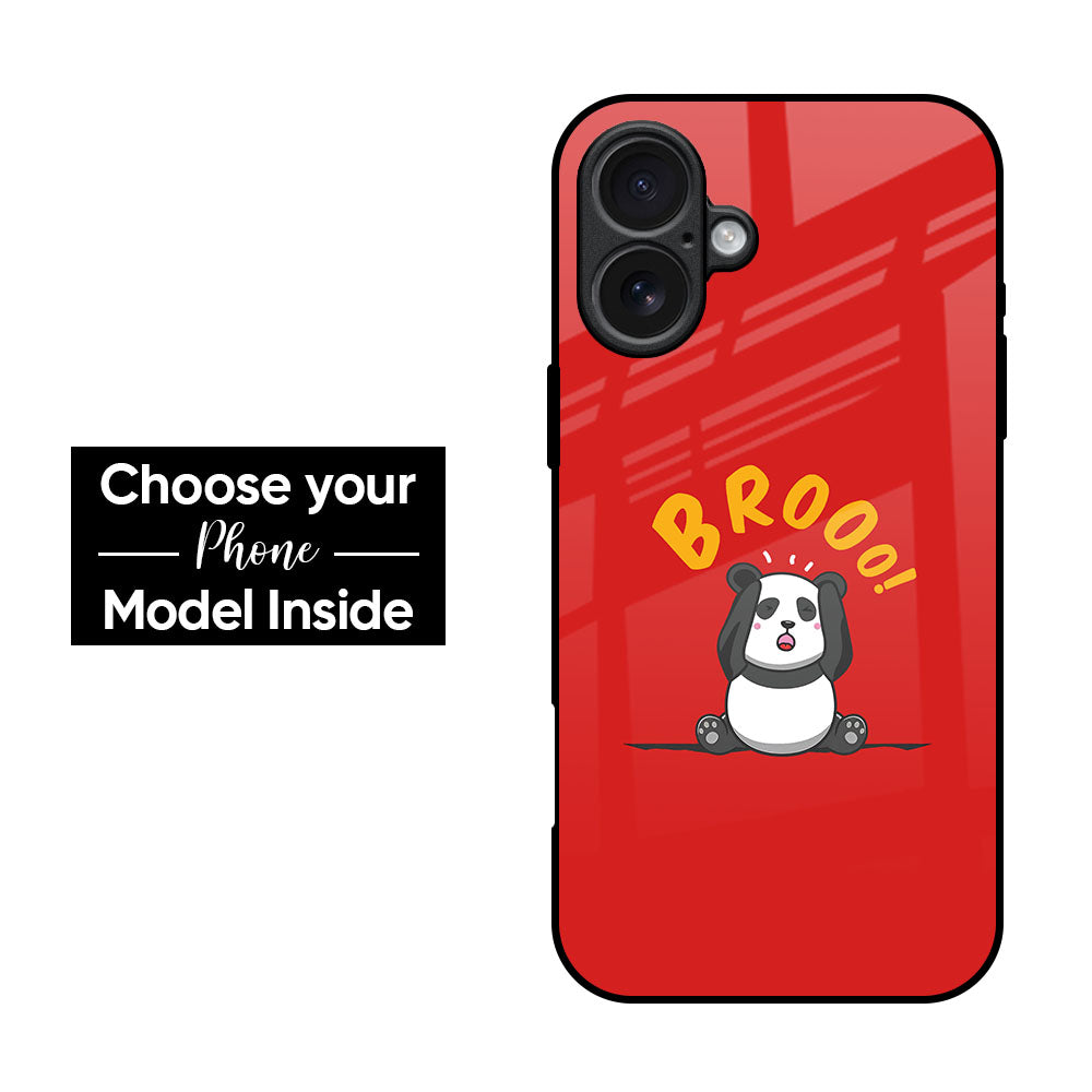 Screaming Panda Glass Case