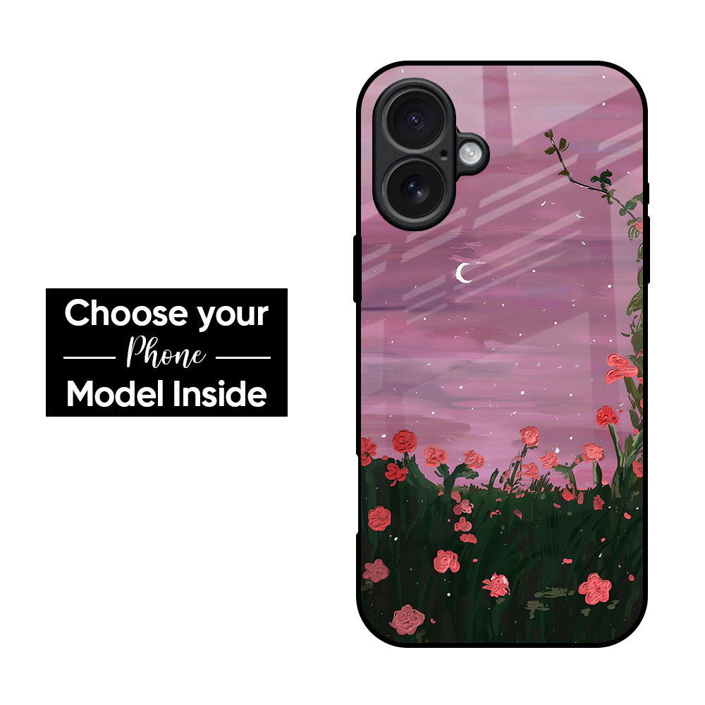 Pink Moonrise Glass Case