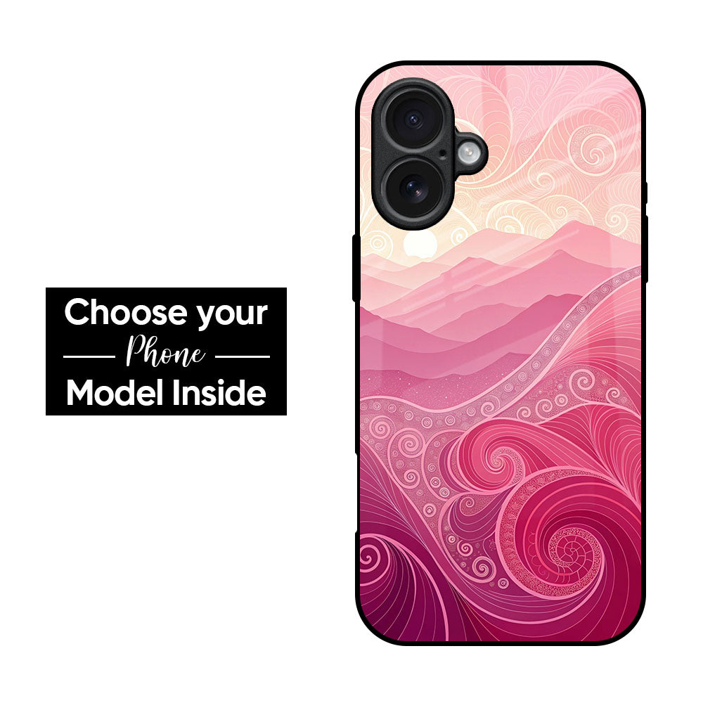 Pink Abstract Glass Case