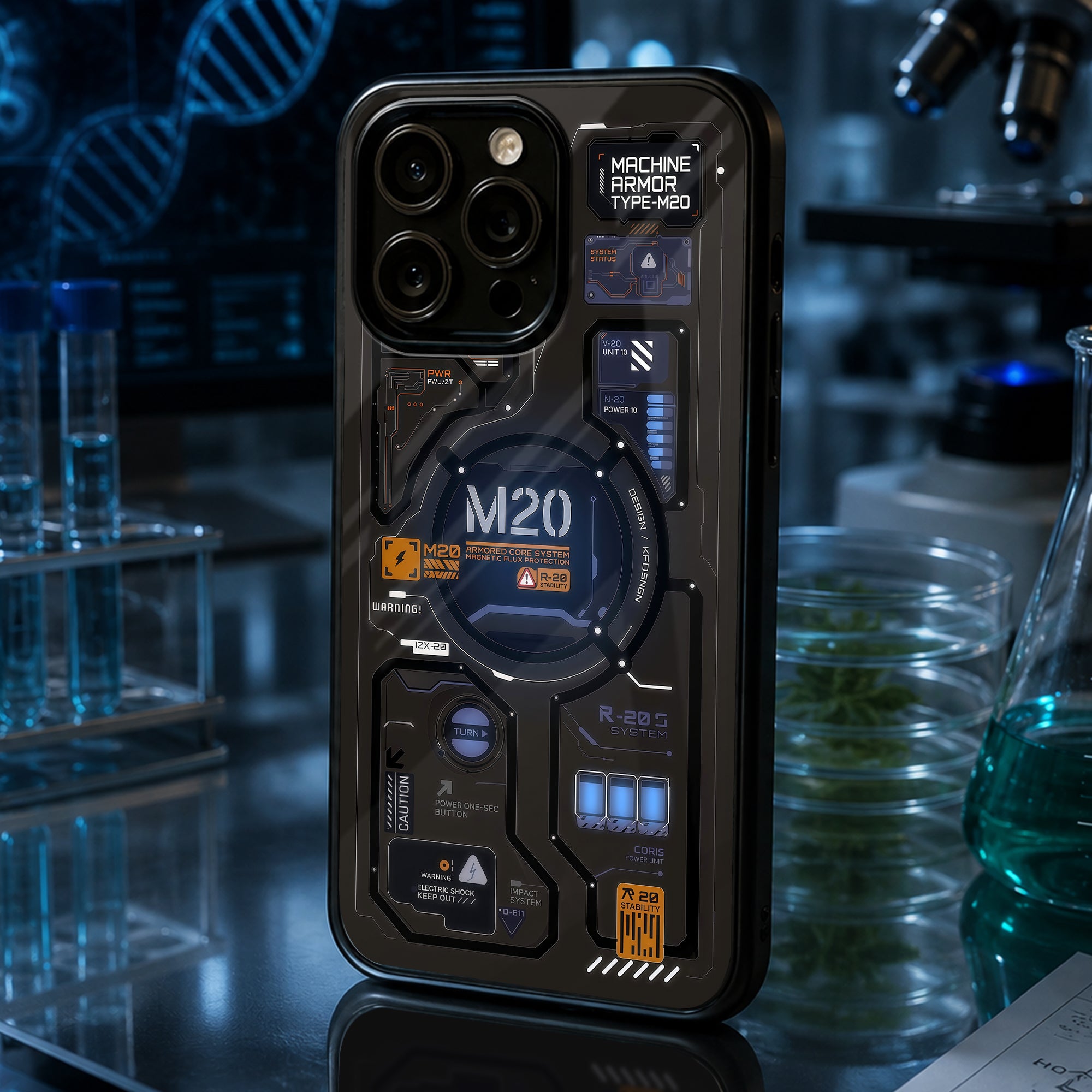 Cyber Spark Glass Case - Glass Back Cover for Phone (View 1)