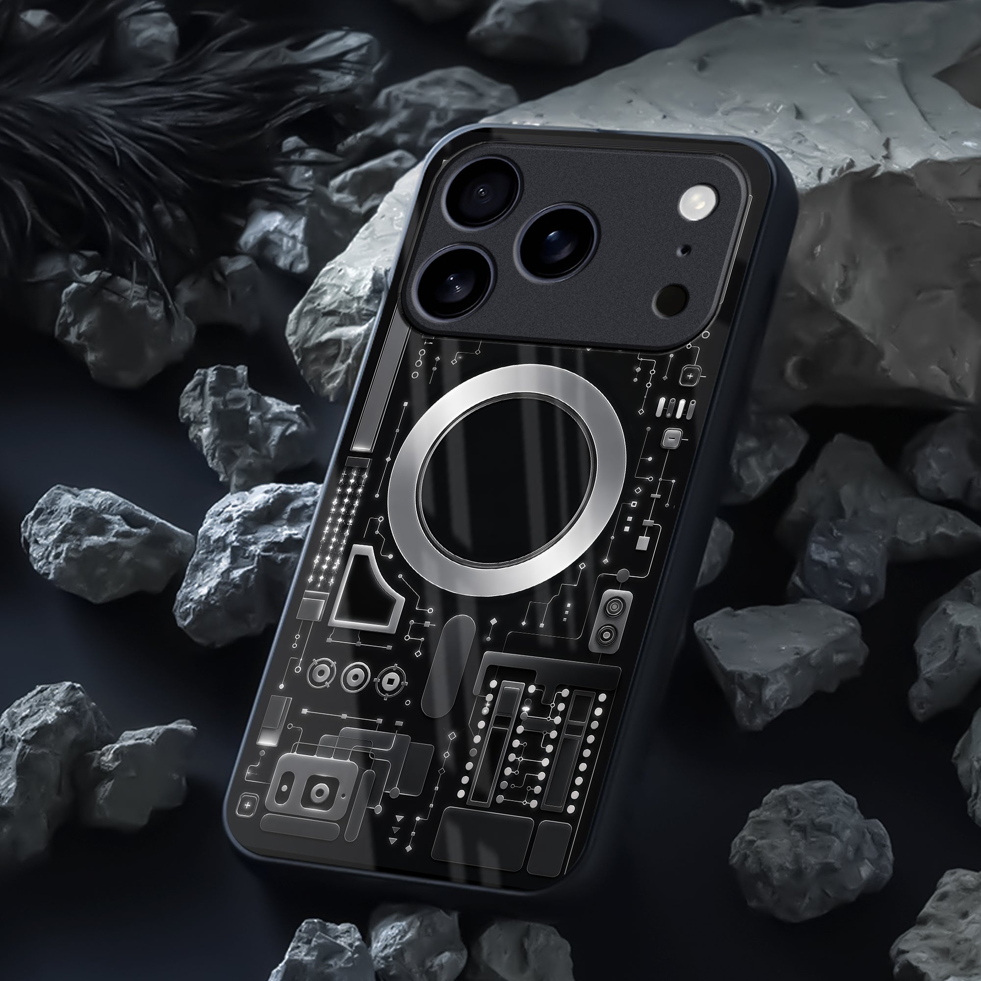 Obsidian Aura Glass Case - Glass Back Cover for Phone (View 1)