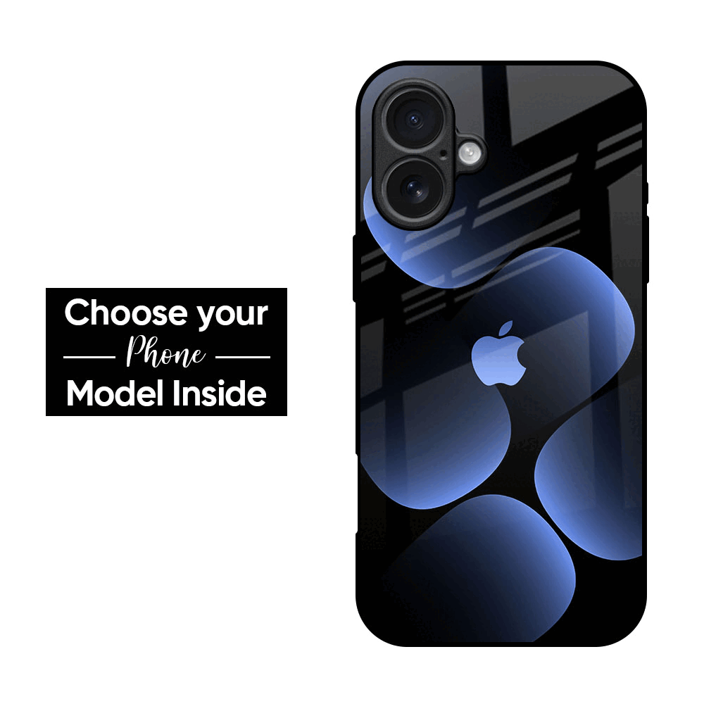 Five Blue Spots Glass Case