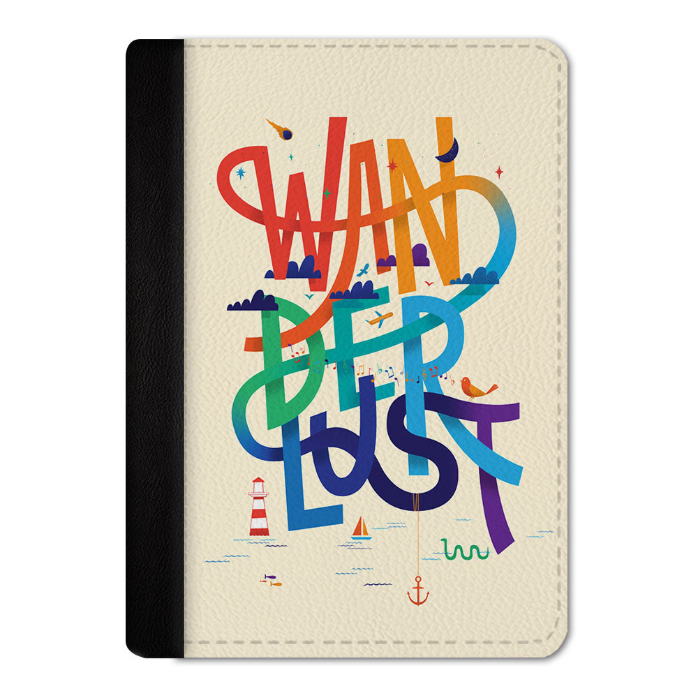 Wanderlust Typography Passport Cover
