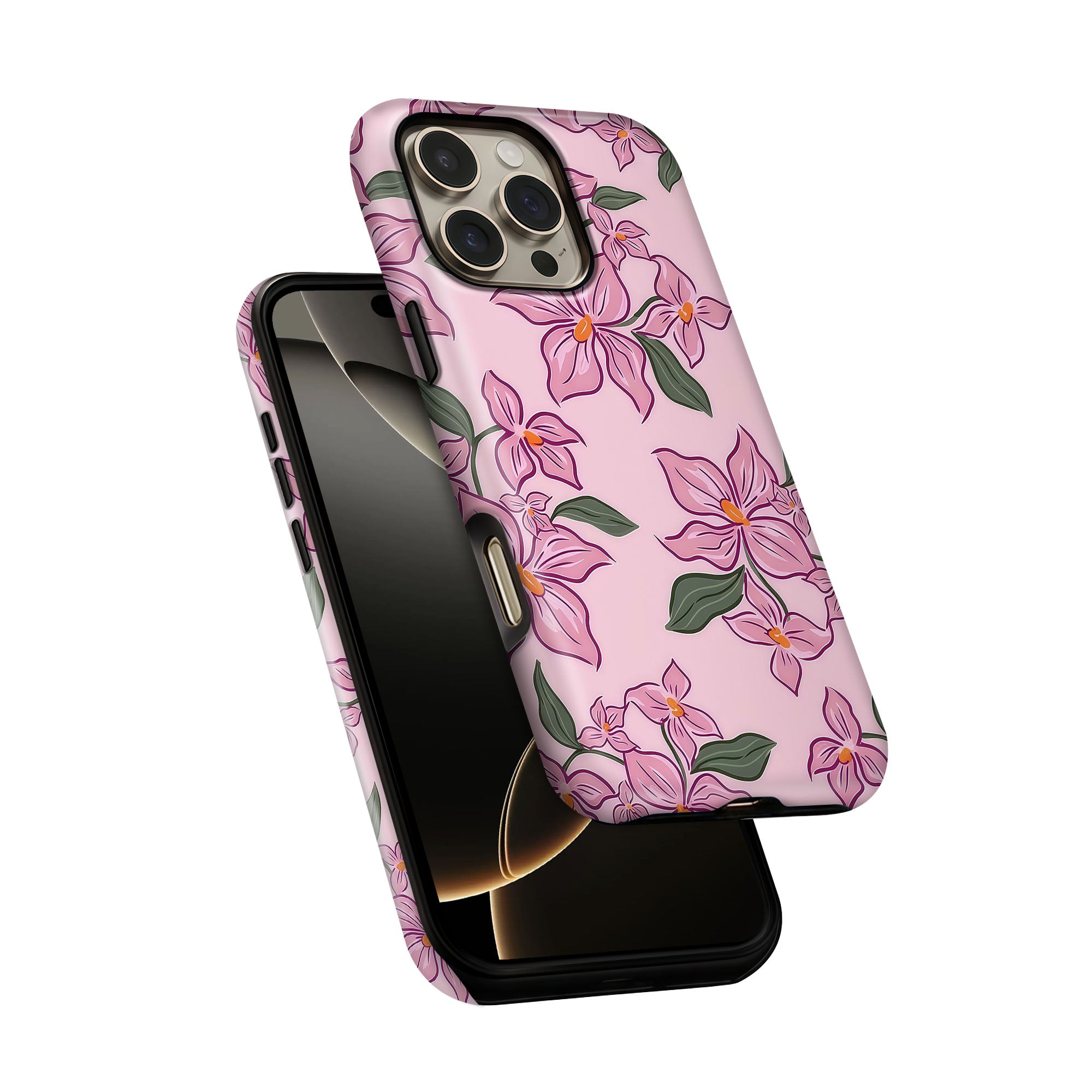 Pink Lily Floral Tough Case