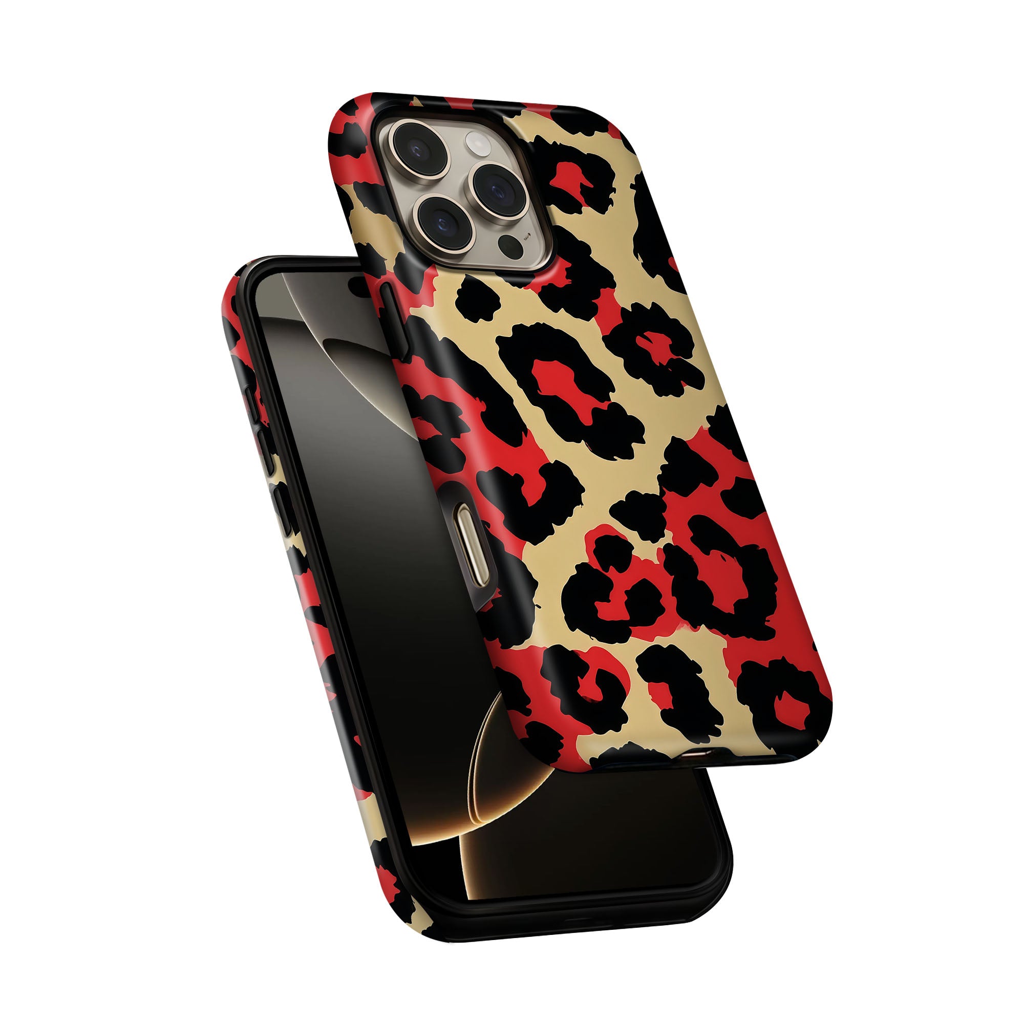 Red Leopard Print Tough Case