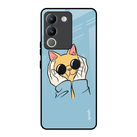 Adorable Cute Kitty Vivo Y200 5G Glass Back Cover Online