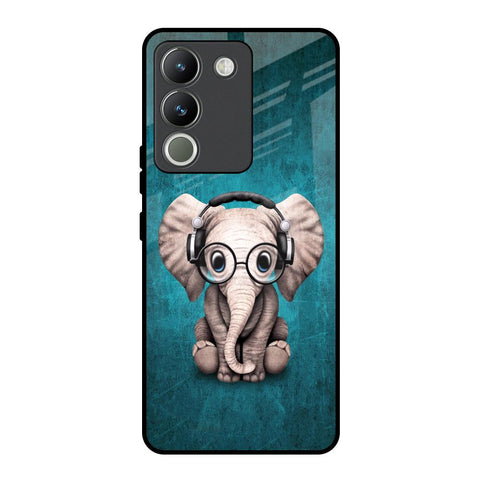 Adorable Baby Elephant Vivo Y200 5G Glass Back Cover Online