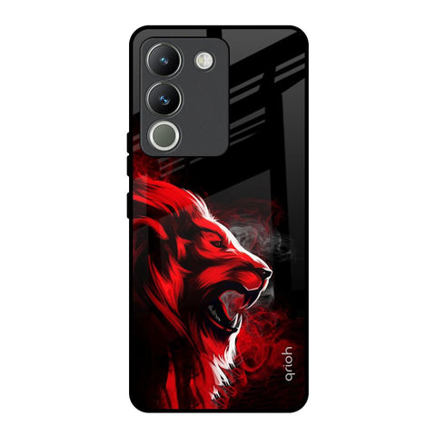 Red Angry Lion Vivo Y200 5G Glass Back Cover Online