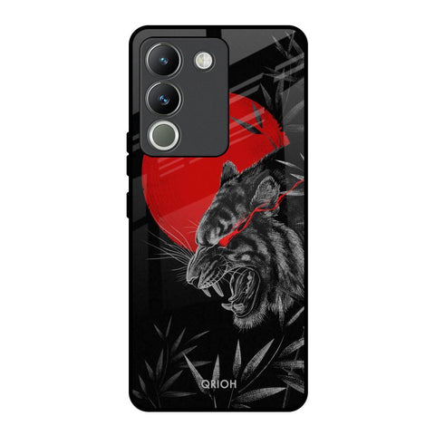 Red Moon Tiger Vivo Y200 5G Glass Back Cover Online