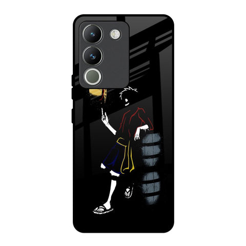 Luffy Line Art Vivo Y200 5G Glass Back Cover Online