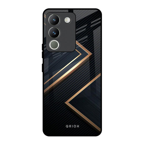 Sleek Golden & Navy Vivo Y200 5G Glass Back Cover Online