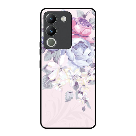 Elegant Floral Vivo Y200 5G Glass Back Cover Online