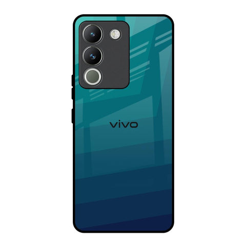 Green Triangle Pattern Vivo Y200 5G Glass Back Cover Online
