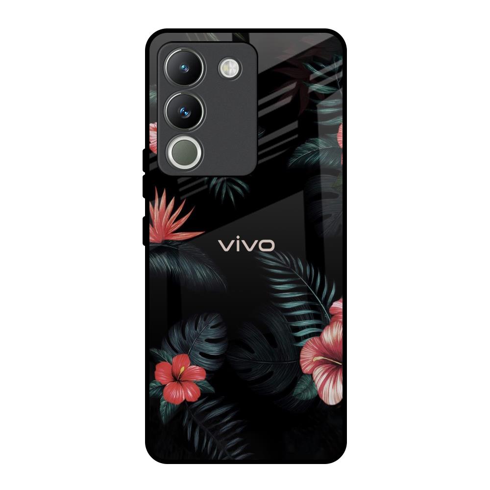 Tropical Art Flower Vivo Y200 5G Glass Back Cover Online