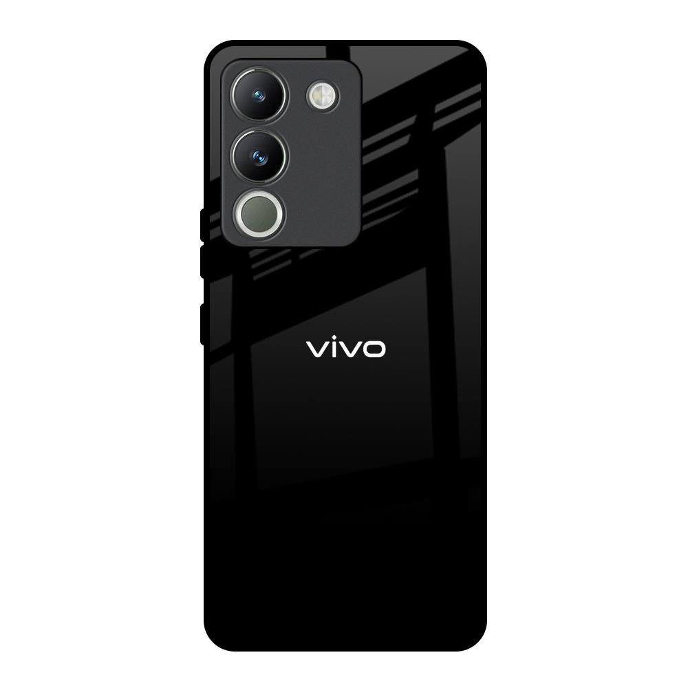 Jet Black Vivo Y200 5G Glass Back Cover Online
