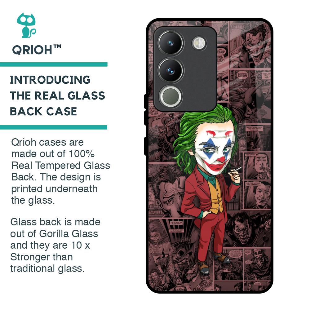Joker Cartoon Glass Case for Vivo Y200 5G