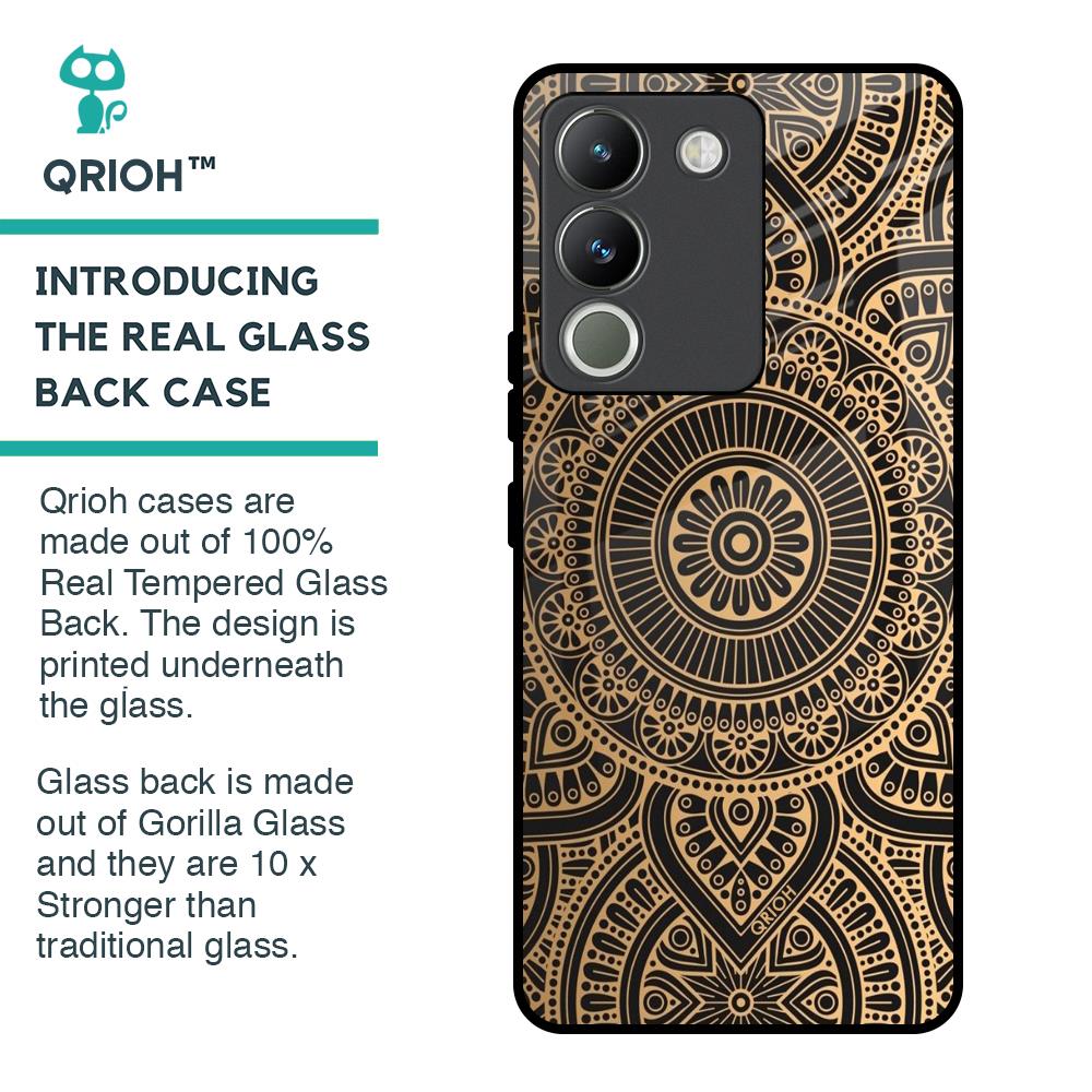 Luxury Mandala Glass Case for Vivo Y200 5G
