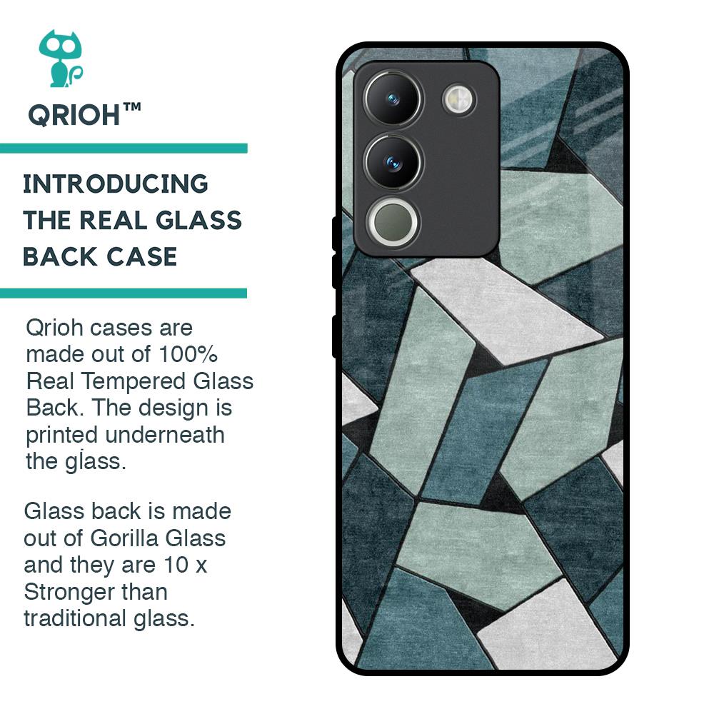 Abstact Tiles Glass Case for Vivo Y200 5G