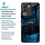 Polygonal Blue Box Glass Case For Vivo Y200 5G