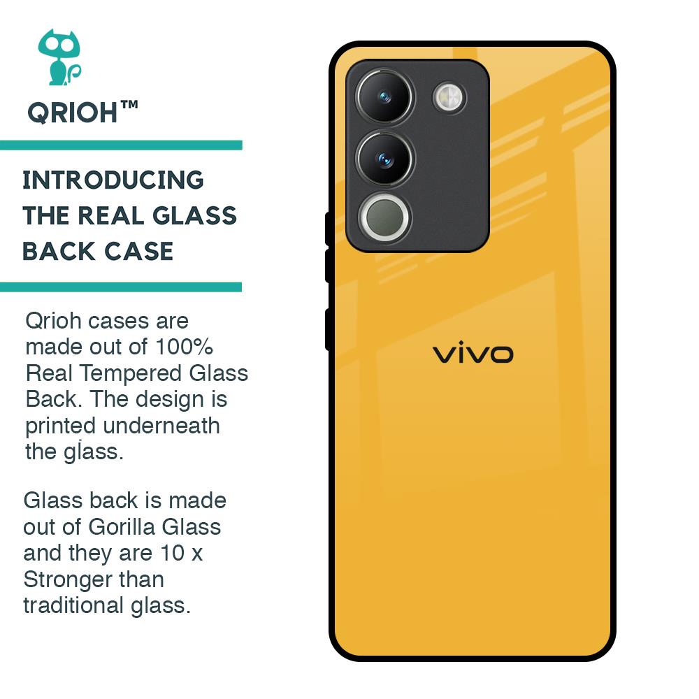 Fluorescent Yellow Glass case for Vivo Y200 5G