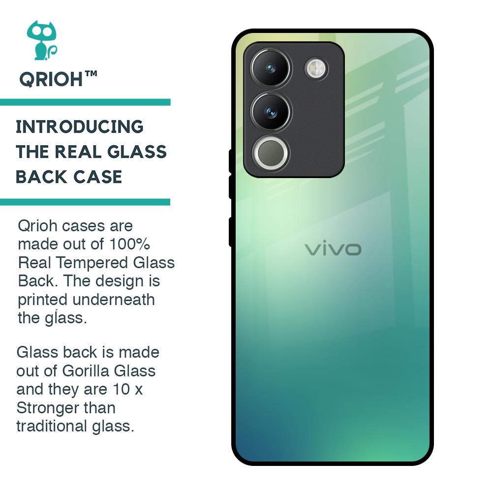 Dusty Green Glass Case for Vivo Y200 5G