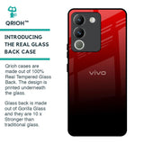 Maroon Faded Glass Case for Vivo Y200 5G