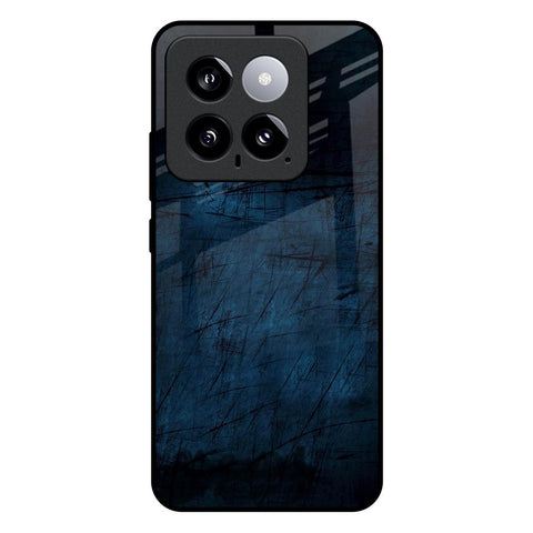 Dark Blue Grunge Mi 14 Glass Back Cover Online