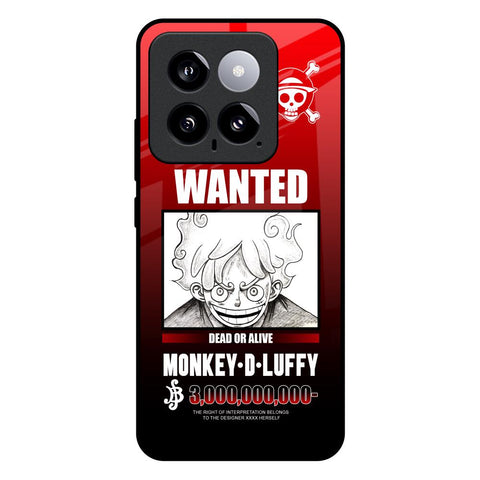 Luffy Wanted Mi 14 Glass Back Cover Online