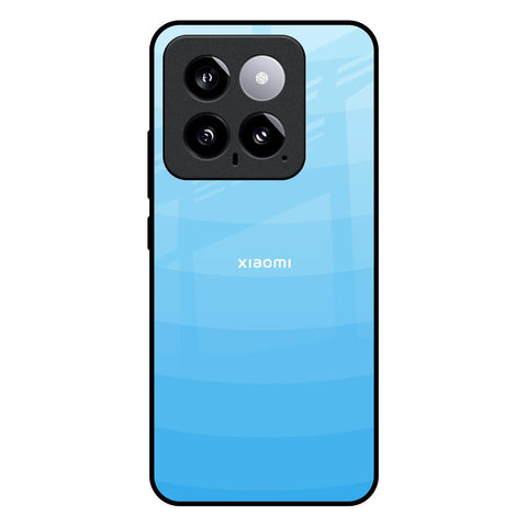 Wavy Blue Pattern Mi 14 Glass Back Cover Online