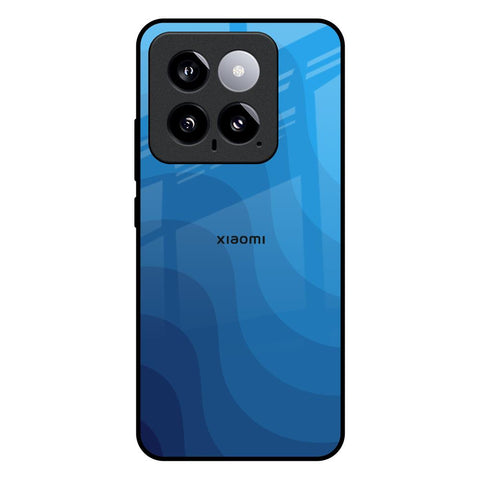 Blue Wave Abstract Mi 14 Glass Back Cover Online