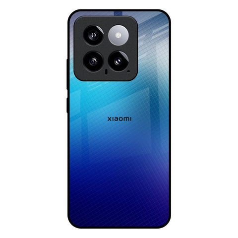 Blue Rhombus Pattern Mi 14 Glass Back Cover Online