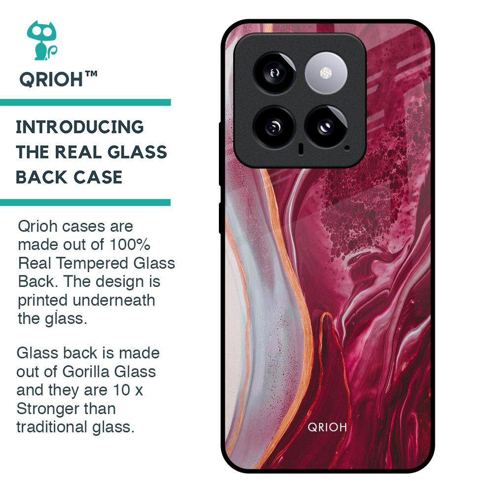 Crimson Ruby Glass Case for Mi 14