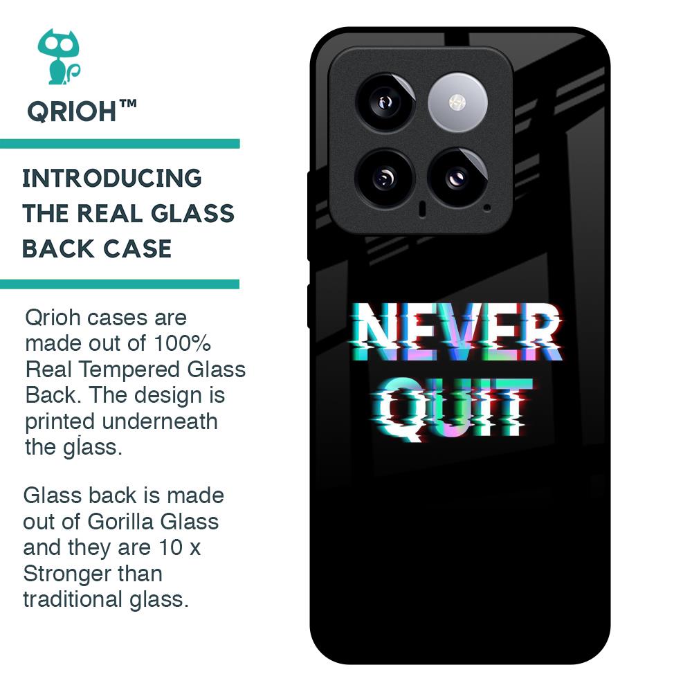 Never Quit Glass Case For Mi 14