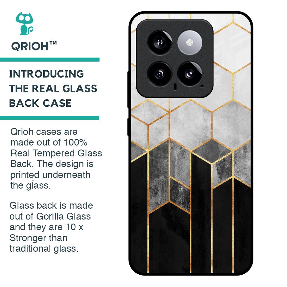 Tricolor Pattern Glass Case for Mi 14