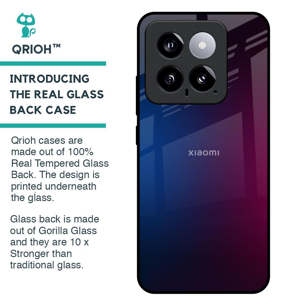 Mix Gradient Shade Glass Case For Mi 14