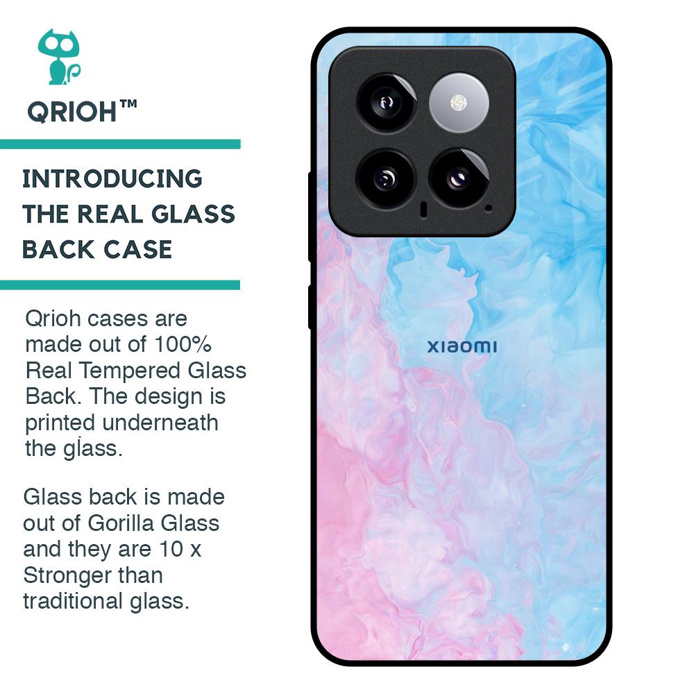 Mixed Watercolor Glass Case for Mi 14