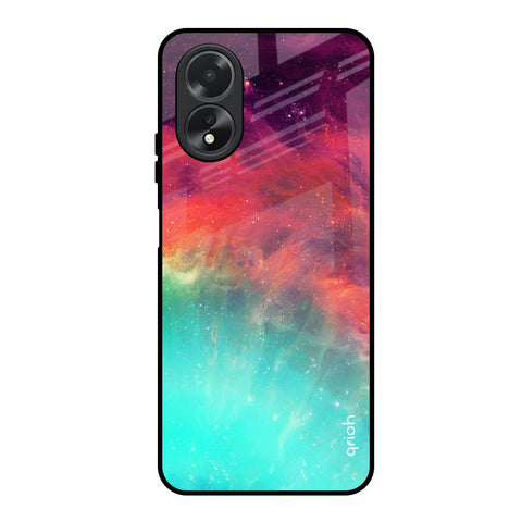 Colorful Aura Oppo A18 Glass Back Cover Online