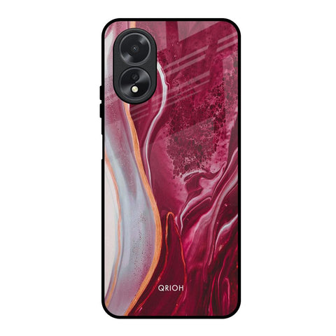 Crimson Ruby Oppo A18 Glass Back Cover Online