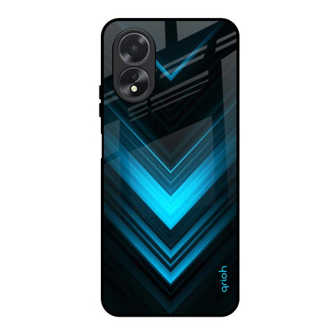 Vertical Blue Arrow Oppo A18 Glass Back Cover Online
