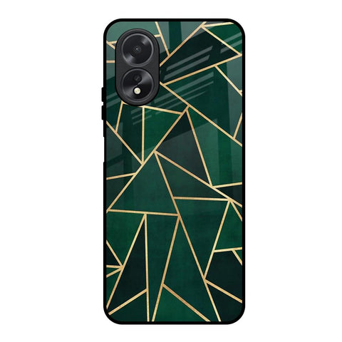 Abstract Green Oppo A18 Glass Back Cover Online