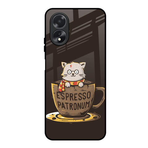Tea With Kitty Oppo A18 Glass Back Cover Online