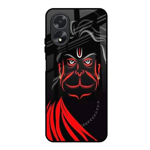 Lord Hanuman Oppo A18 Glass Back Cover Online