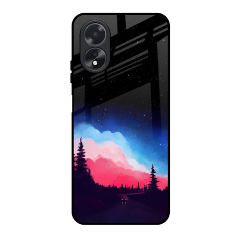 Drive In Dark Oppo A18 Glass Back Cover Online