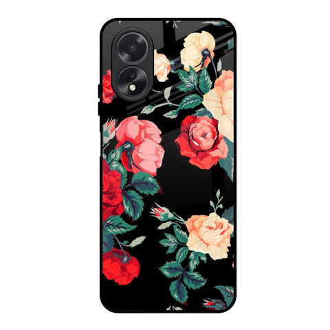 Floral Bunch Oppo A18 Glass Back Cover Online