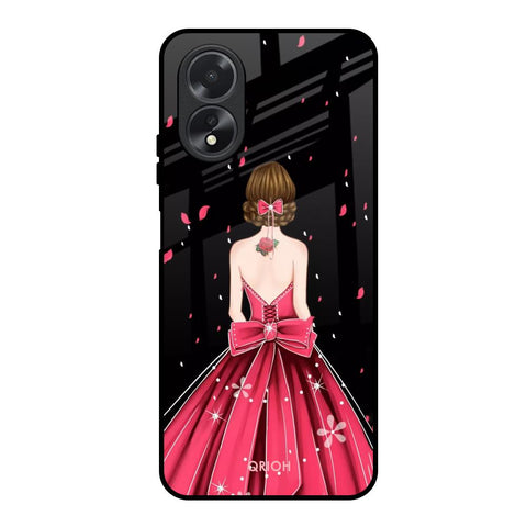 Fashion Princess Oppo A18 Glass Back Cover Online