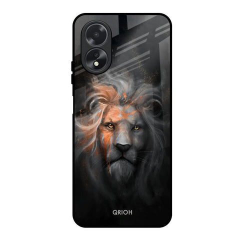 Devil Lion Oppo A18 Glass Back Cover Online