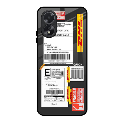 Cool Barcode Label Oppo A18 Glass Back Cover Online