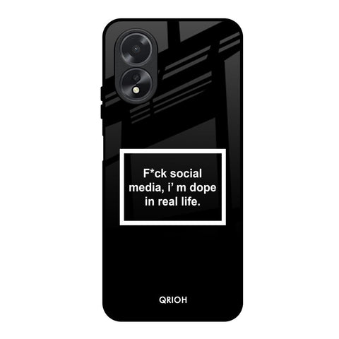 Dope In Life Oppo A18 Glass Back Cover Online