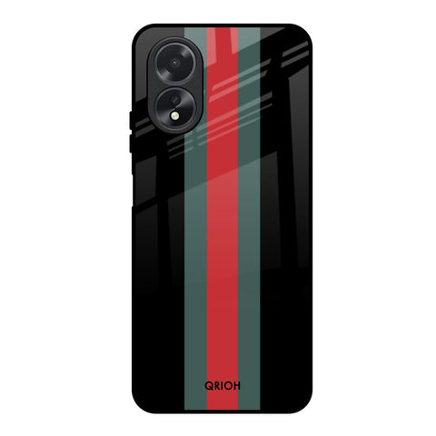 Vertical Stripes Oppo A18 Glass Back Cover Online