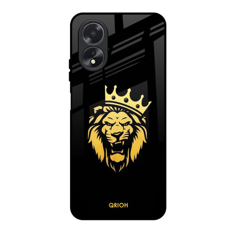 Lion The King Oppo A18 Glass Back Cover Online